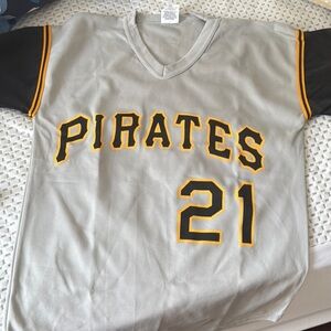 Gray Pirates Jersey with Black and Yellow Accents